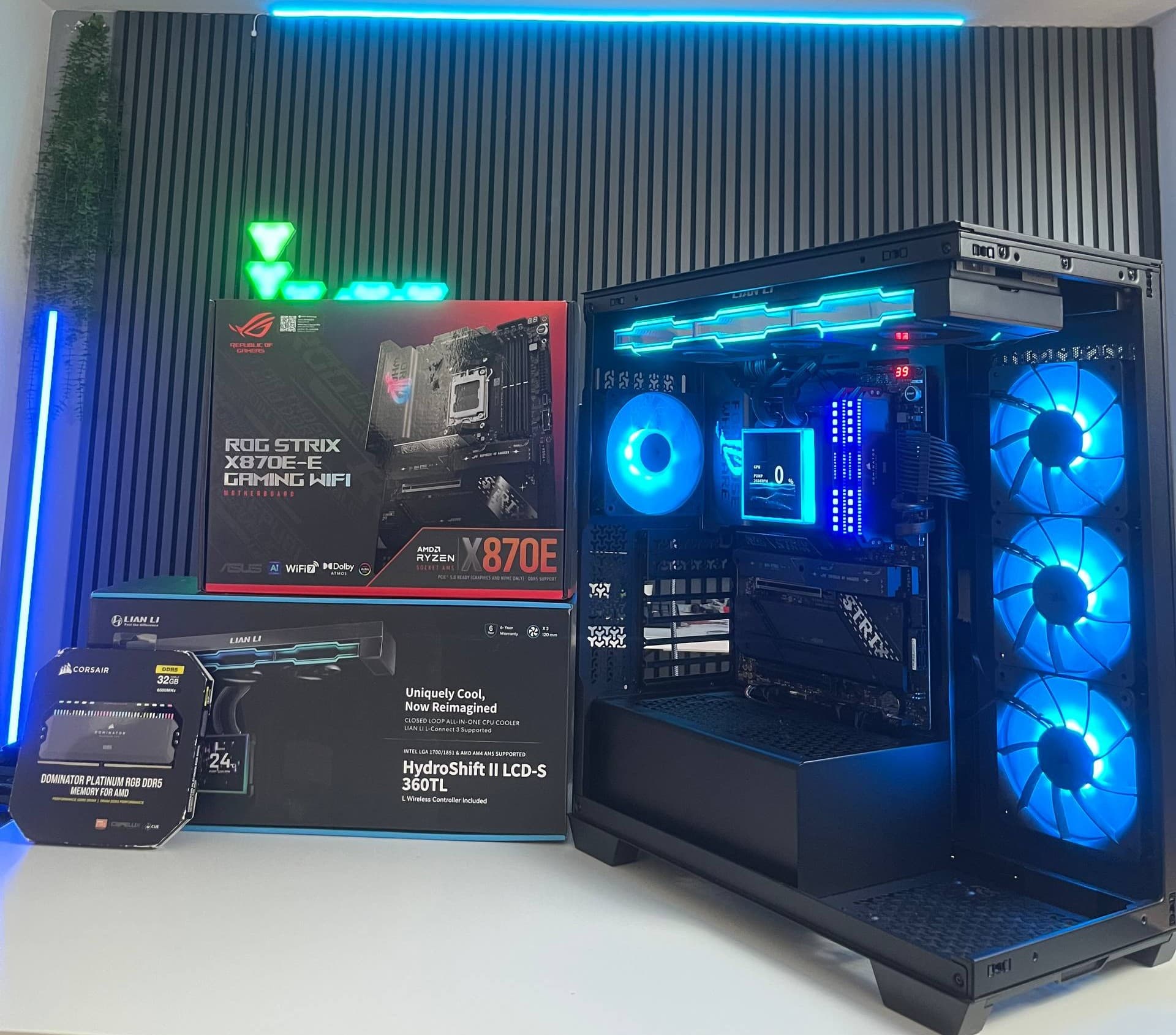Corsair x Lian Lİ | 9800x3D / X870E-E / 32GB Ram Ekran Kartsız PC — görsel 1/9