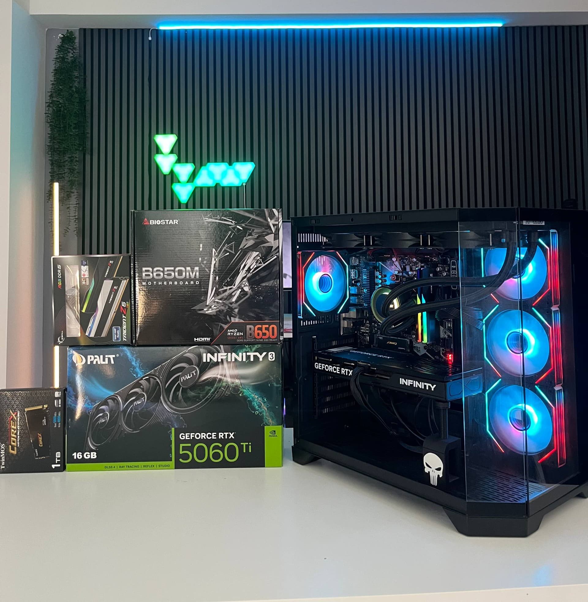 GHOST BUİLD | 7500F / 32GB Ram / 5060 Tİ 16GB Hazır PC — görsel 1/8