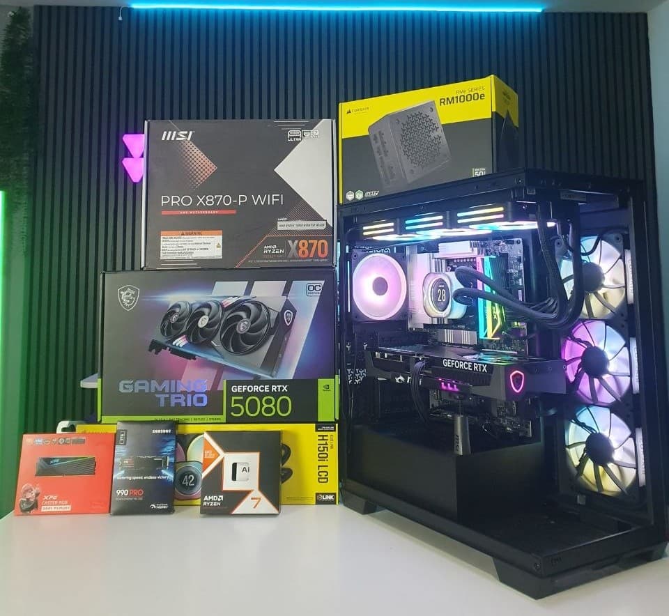 9800x3d / 32GB Ram / RTX 5080 / 2 TB M.2 Hazır PC — görsel 1/8