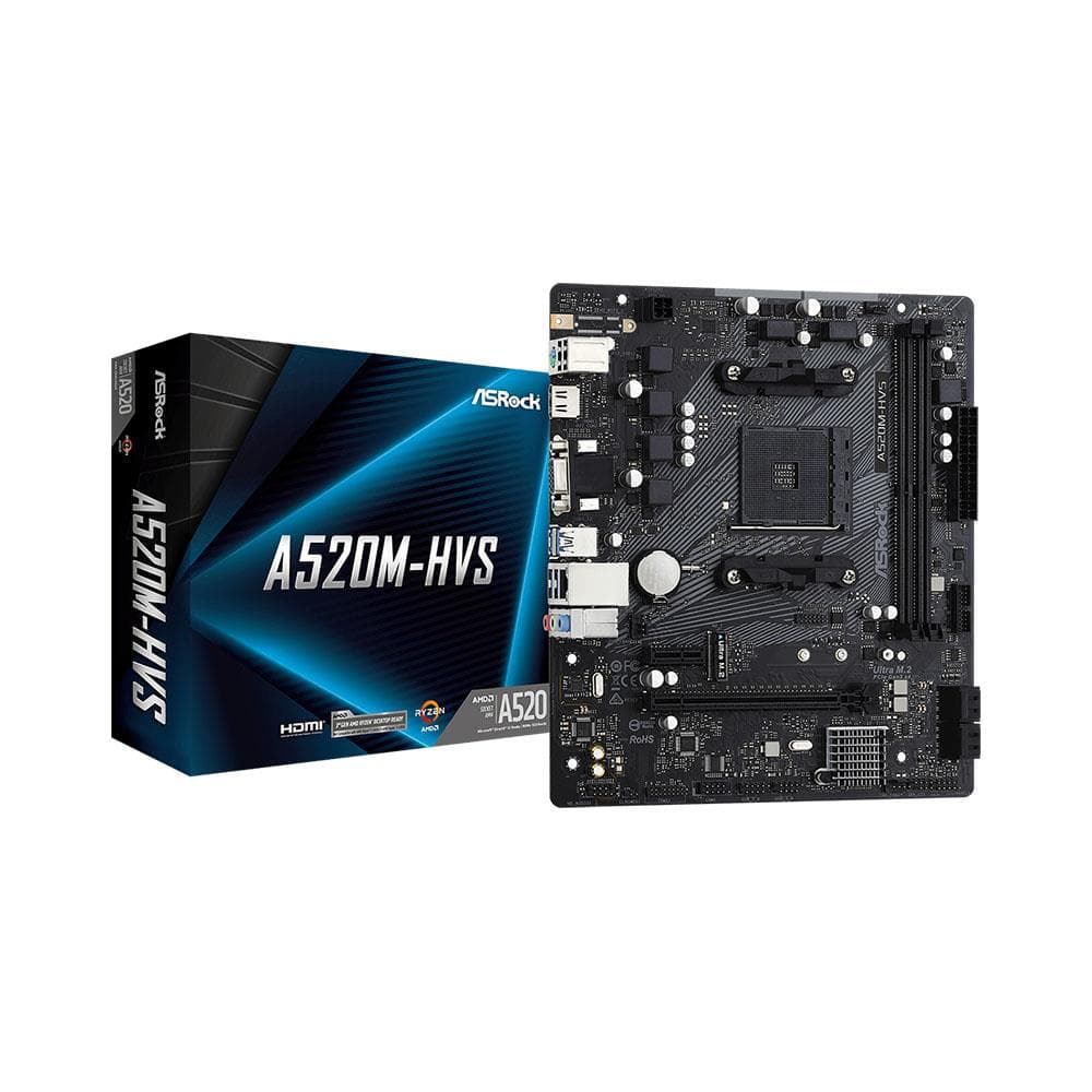 ASRock A520M-HVS AM4 Anakart — görsel 1/1